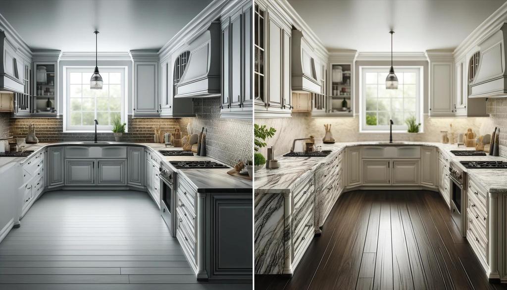 Countertops play an integral part in creating a kitchen's visual and functional atmosphere, from aesthetics and functionality through aesthetics alone.