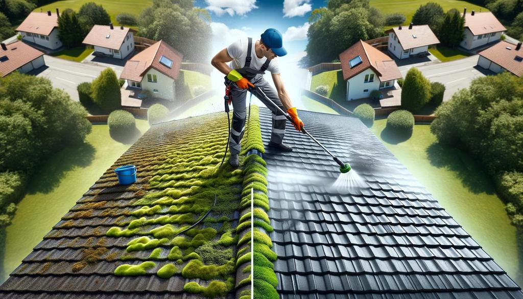 hiring a professional roofing cleaner is a viable option.