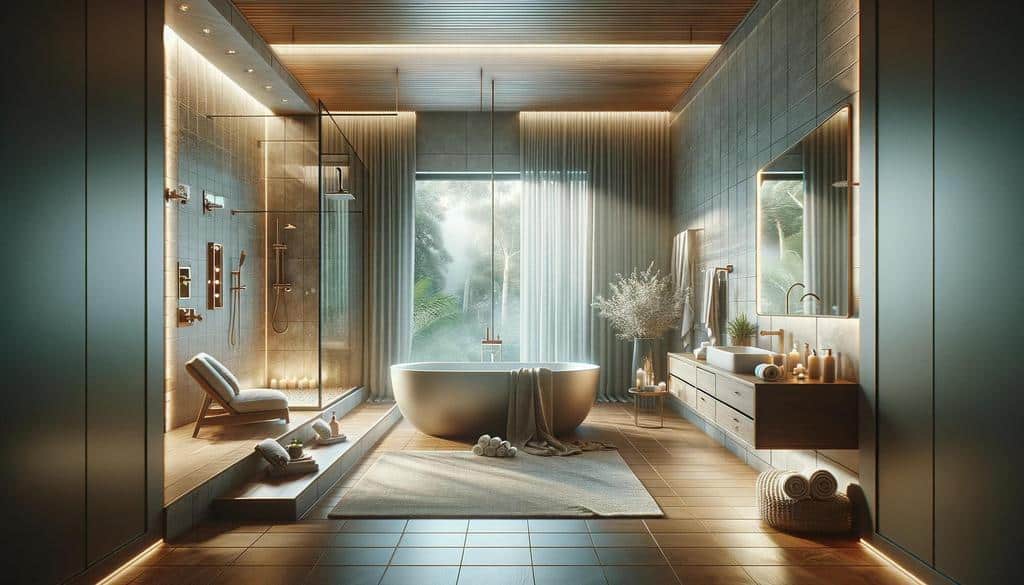 Integrating bespoke towel warmers and cleverly concealed laundry hampers brings a touch of functionality and luxury to your bathroom.