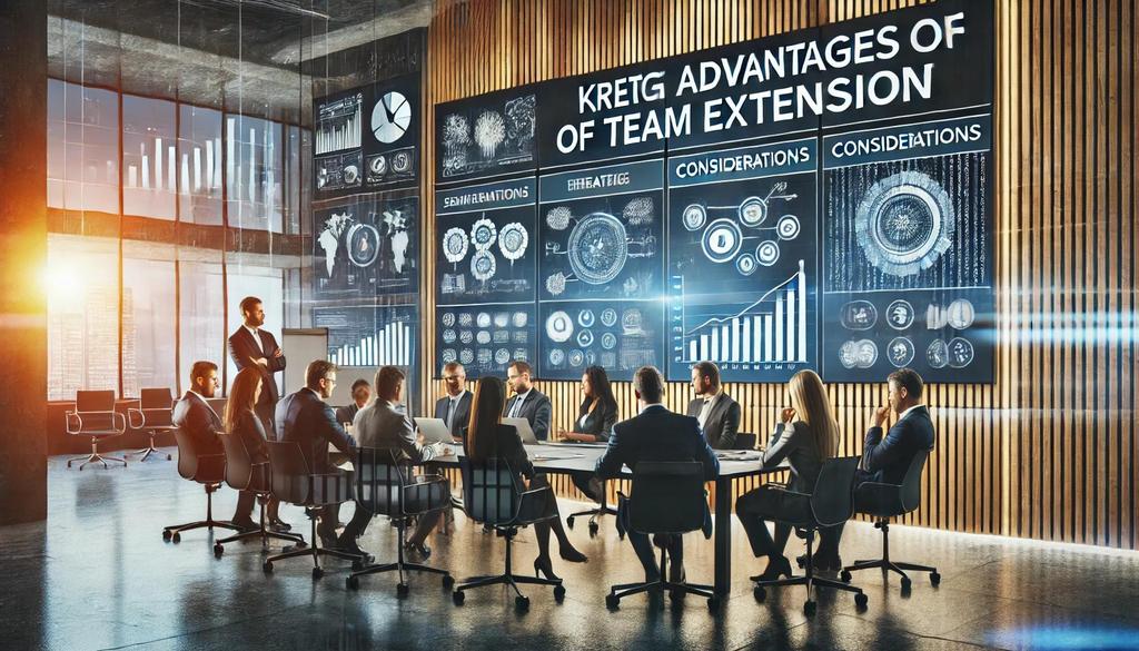The team extension model provides benefits like adaptability and quicker scaling capabilities.