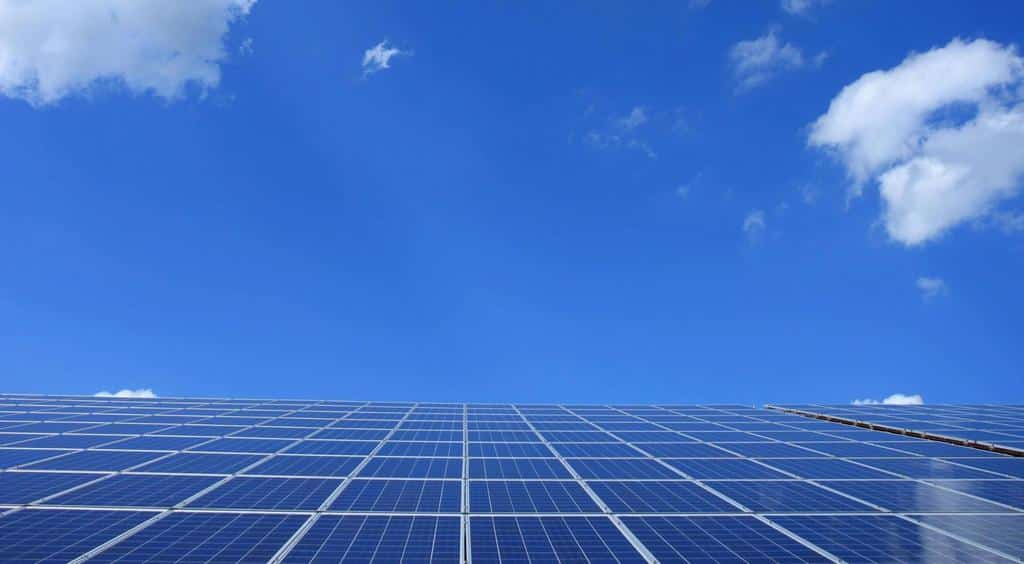Blue solar panels