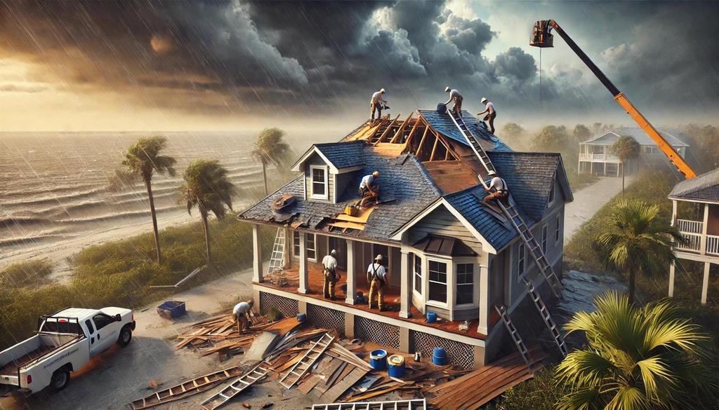 Comprehensive roofing services include storm damage restoration