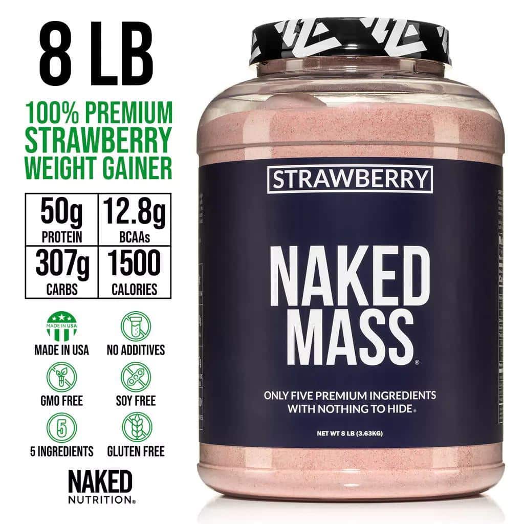 For individuals seeking to augment their weight or muscle mass, Naked Nutrition’s Strawberry Weight Gainer stands as an exceptional option.