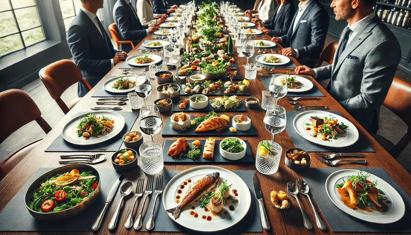 Food is a central element of any business luncheon