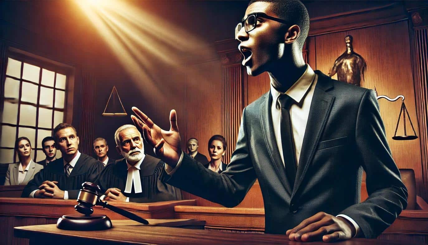 Trial lawyers showcase their skills in the courtroom, presenting the case to a judge or jury