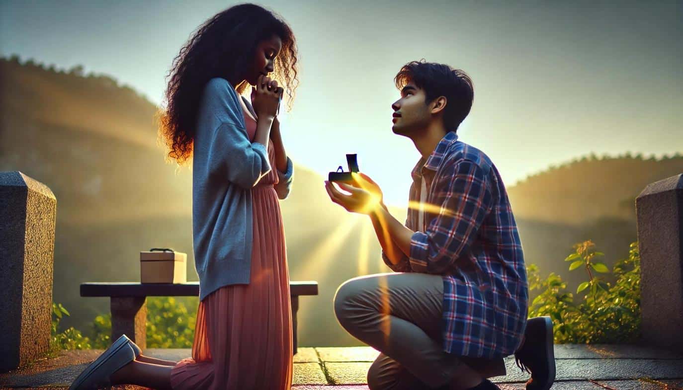 The act of getting down on one knee is one of the most enduring engagement traditions.