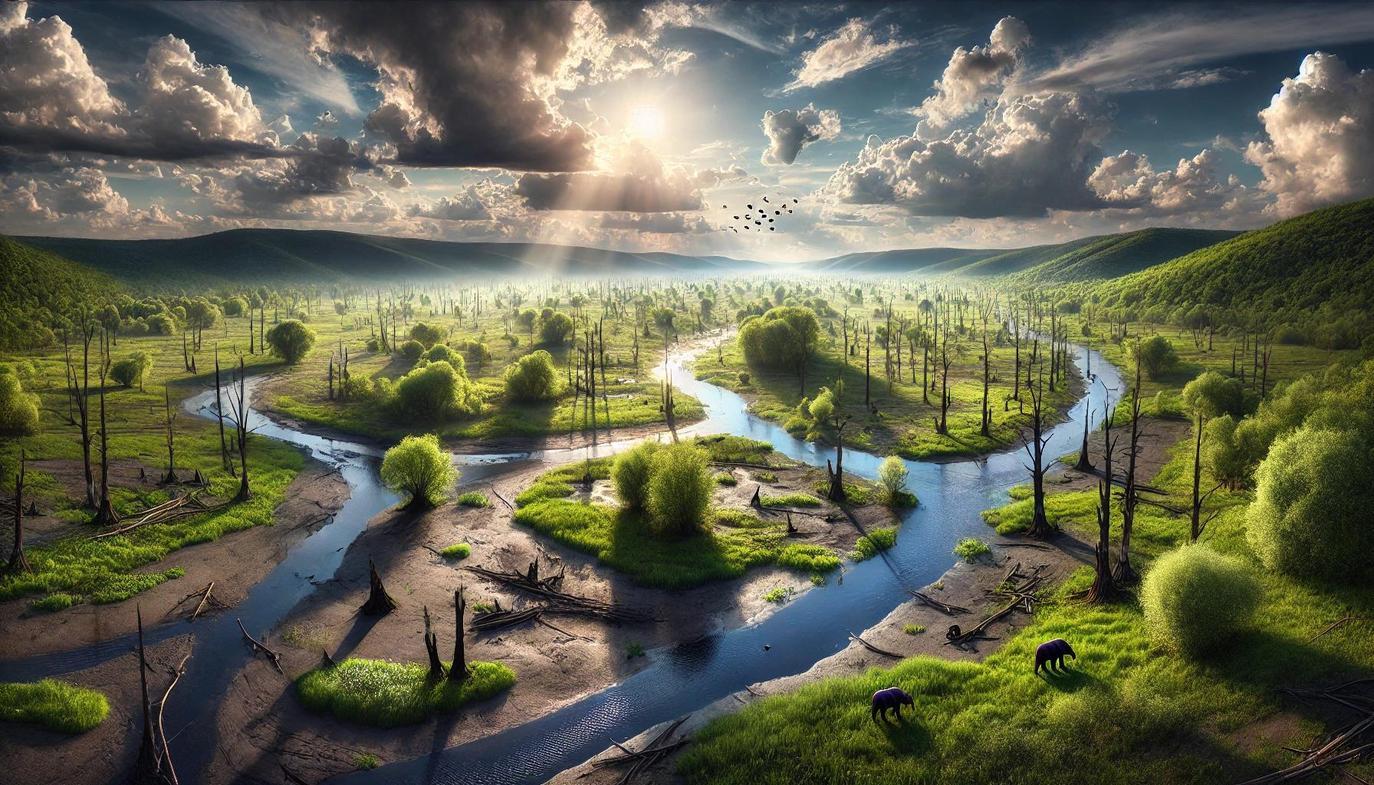 Velykyi Luh Forest Replanted Itself: Ukrainian War-Ravaged Dam Begins Rewilding Rebellion