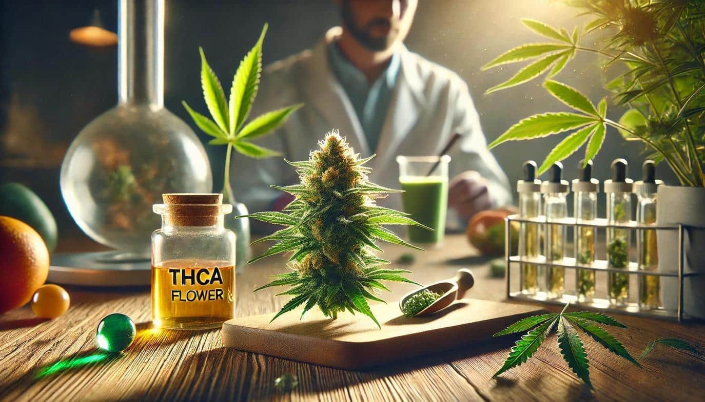 THCA (tetrahydrocannabinolic acid) is the non-psychoactive cannabinoid found in fresh cannabis plants, exhibiting several key differences from THC.