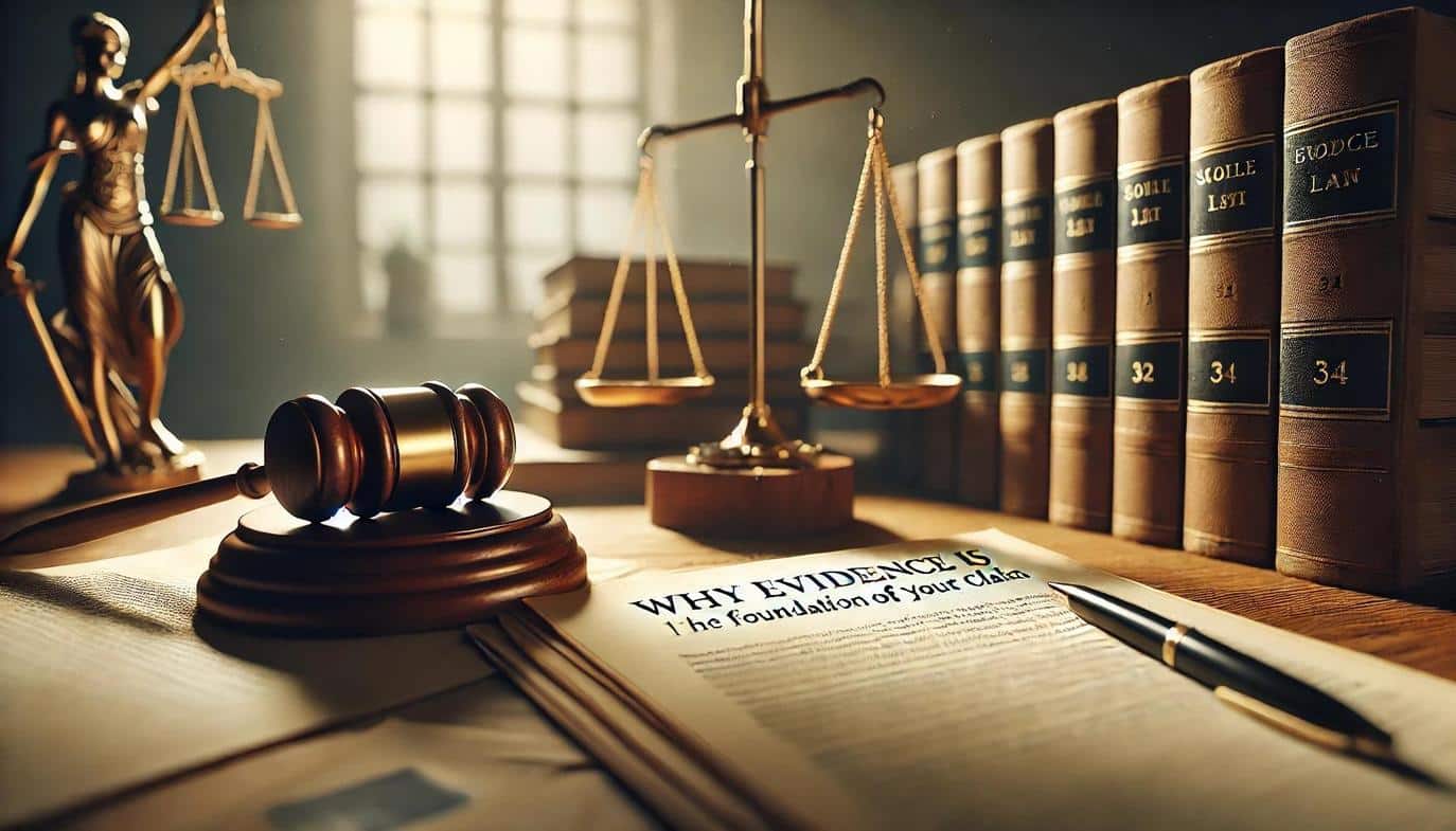 Evidence provides the factual foundation for a personal injury claim, distinguishing subjective accounts from objective reality.