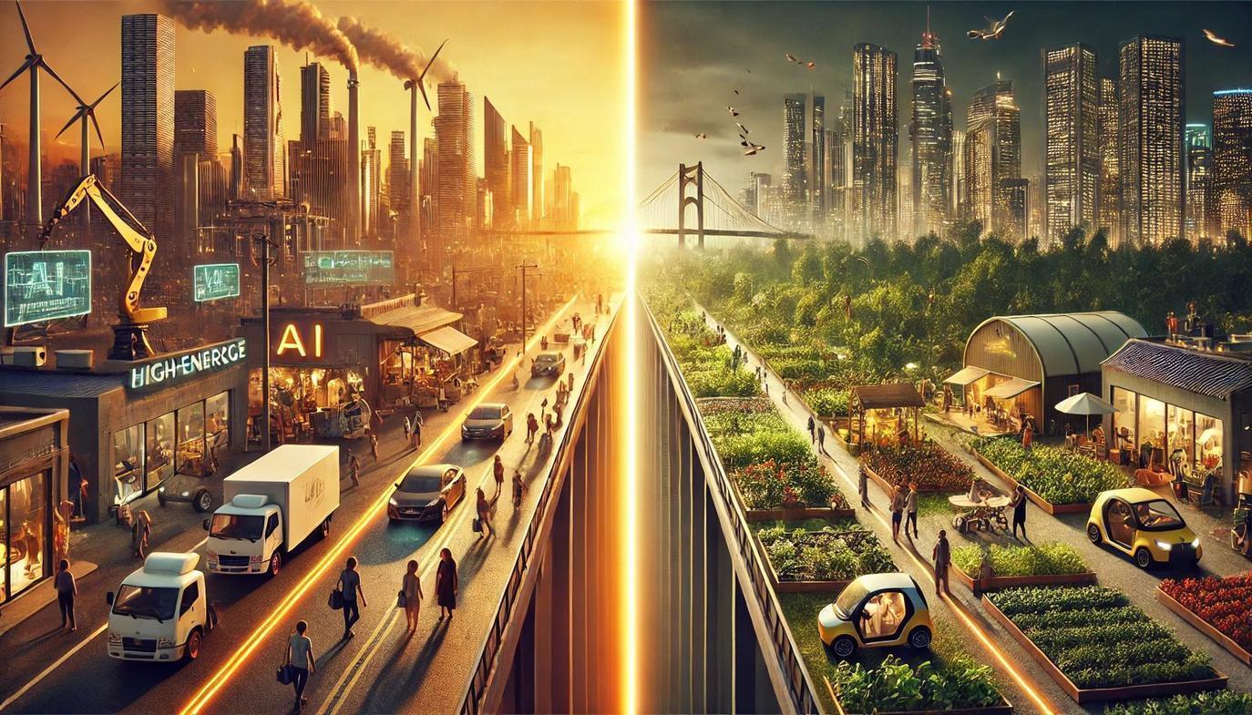 The abundance mindset argues that technology, efficiency, and design can allow societies to provide for everyone without exceeding planetary limits.