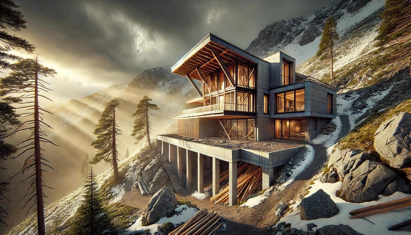 create a mountain home that not only withstands the elements but also harmonizes with its majestic surroundings.
