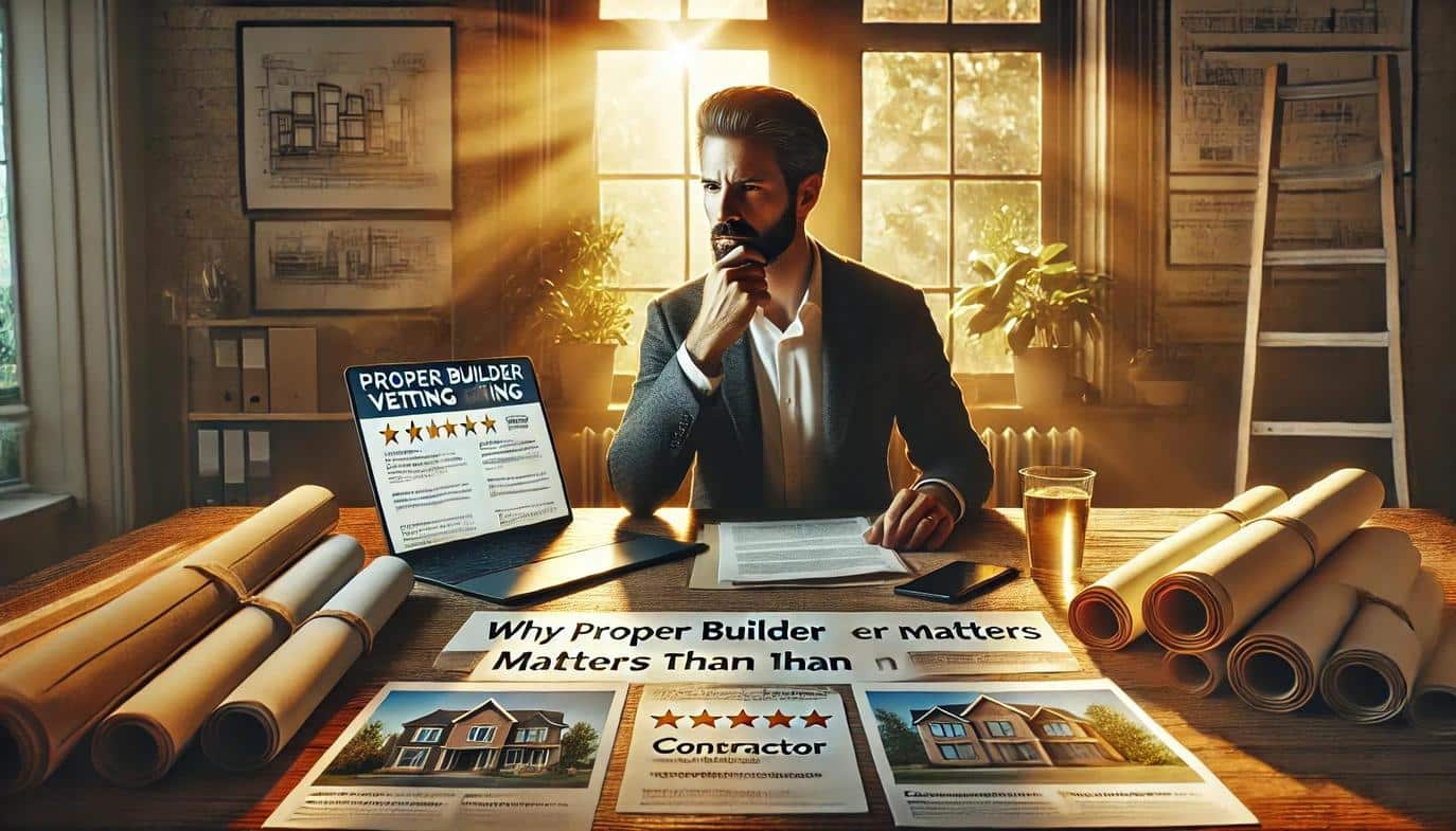 The problem is that when you're trying to find a reputable builder to work on your property, taking shortcuts on the vetting process can end up costing you thousands.