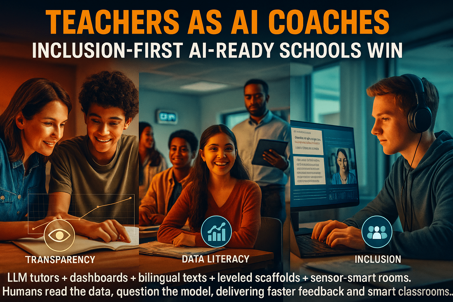 Leveled texts, bilingual explanations, and step-by-step scaffolds can be generated by LLMs when adults coach students on how to question the model.
