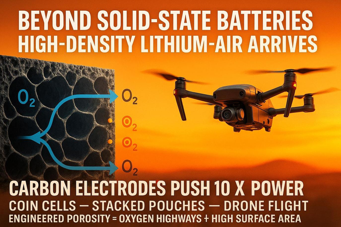 Lithium-air batteries are a lighter, riskier cousin aimed at machines that must fly, climb, or stretch for extreme range.