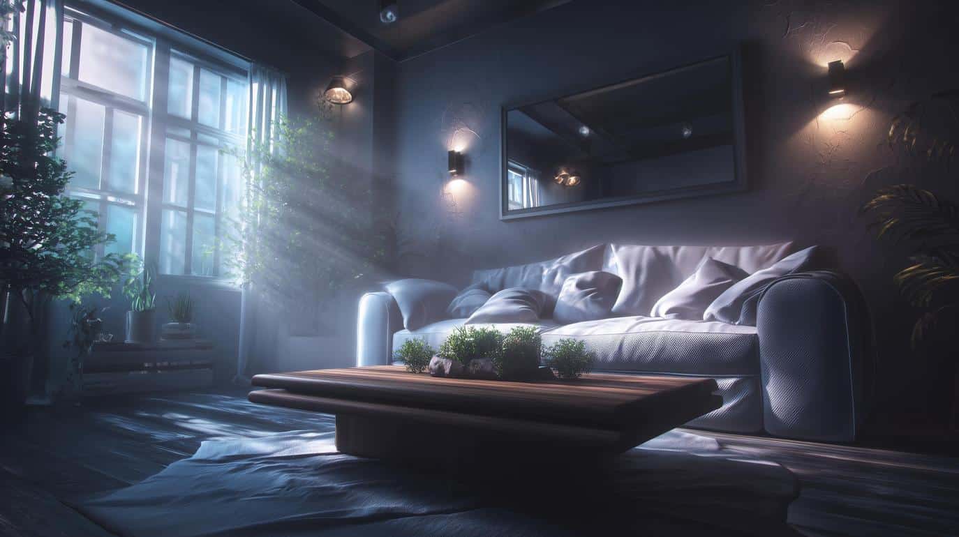 Strategic furniture positioning captures natural views, utilizing biophilic design hacks for a healthier home.