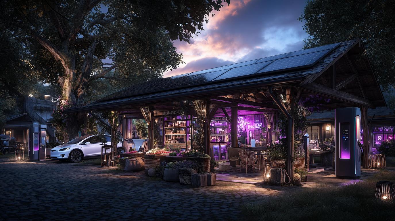 The solar highway is built on private and municipal land, which turns site hosting into a local business model.