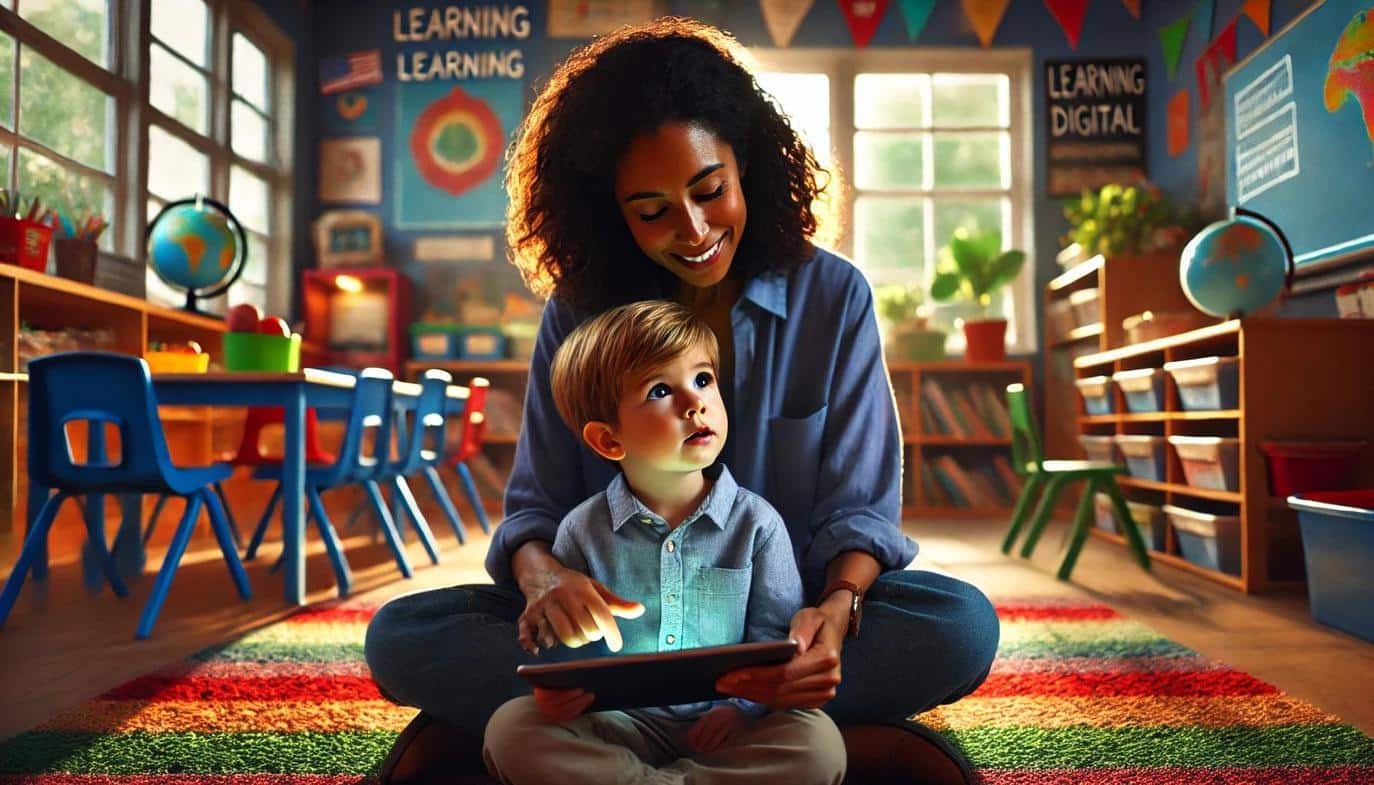 Digital immersion begins early, with children often interacting with screens before they can speak.