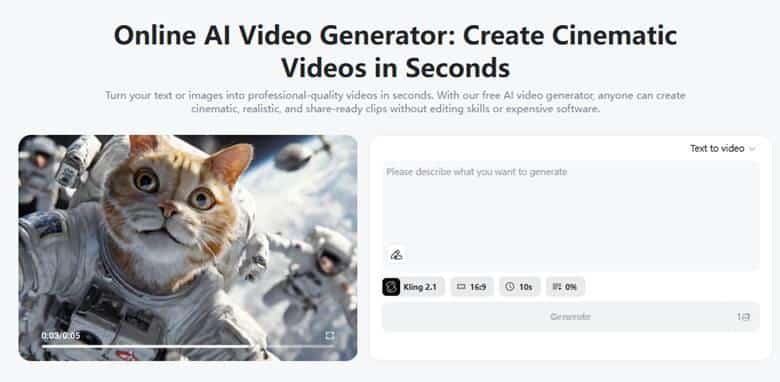 To get started, navigate to the insMind AI Video Generator page.
