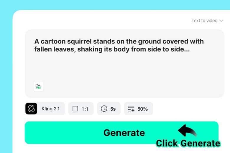 After selecting all desired options, click the Generate button.