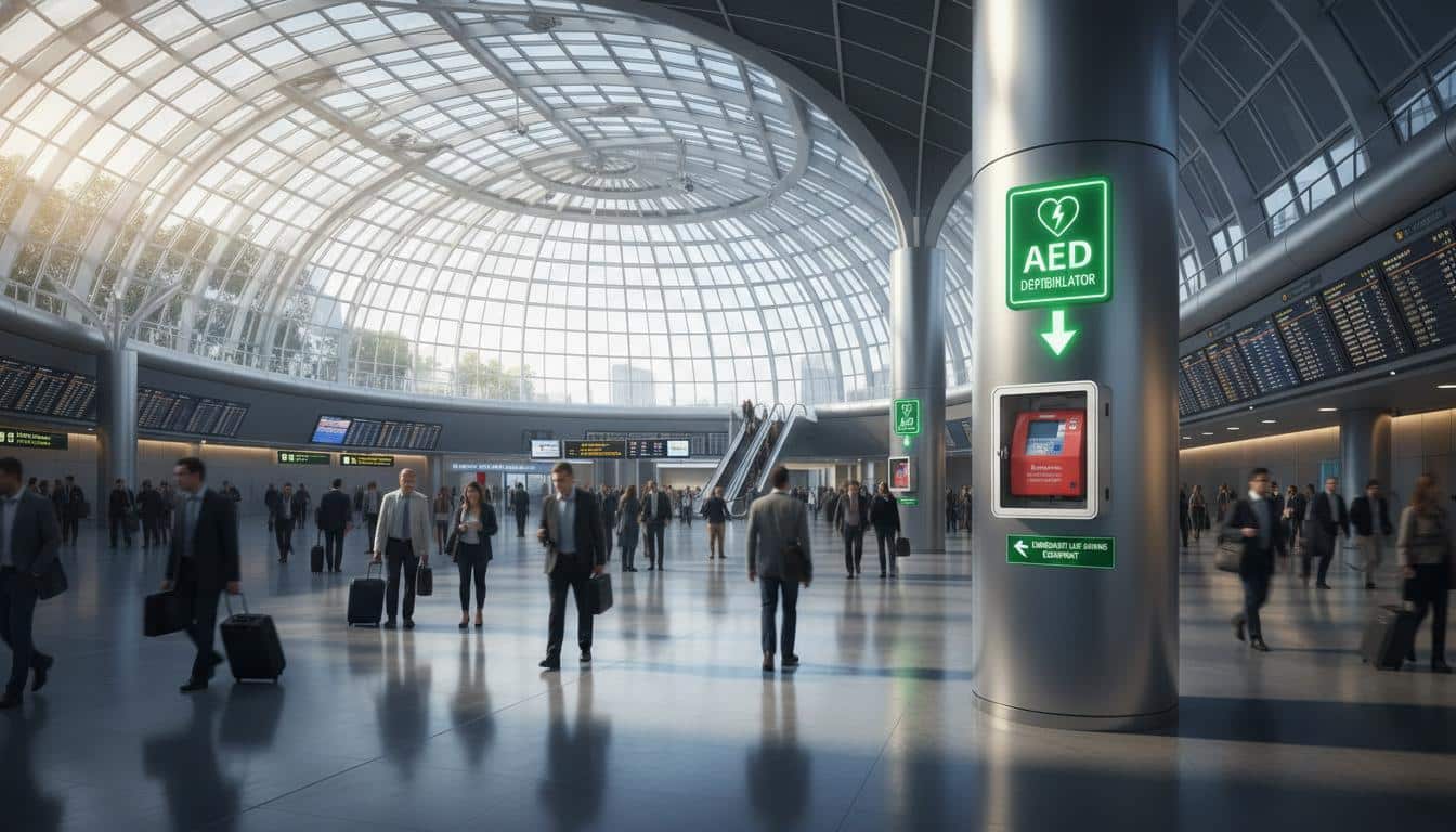 Resuscitation efforts maximize effectiveness when chest compressions sustain circulation while the AED prepares to disrupt lethal ventricular fibrillation.