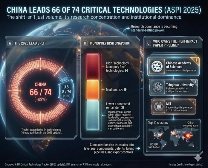 The 2026 Global Critical Tech Race: Analyzing China's Lead in 66 of 74 ...