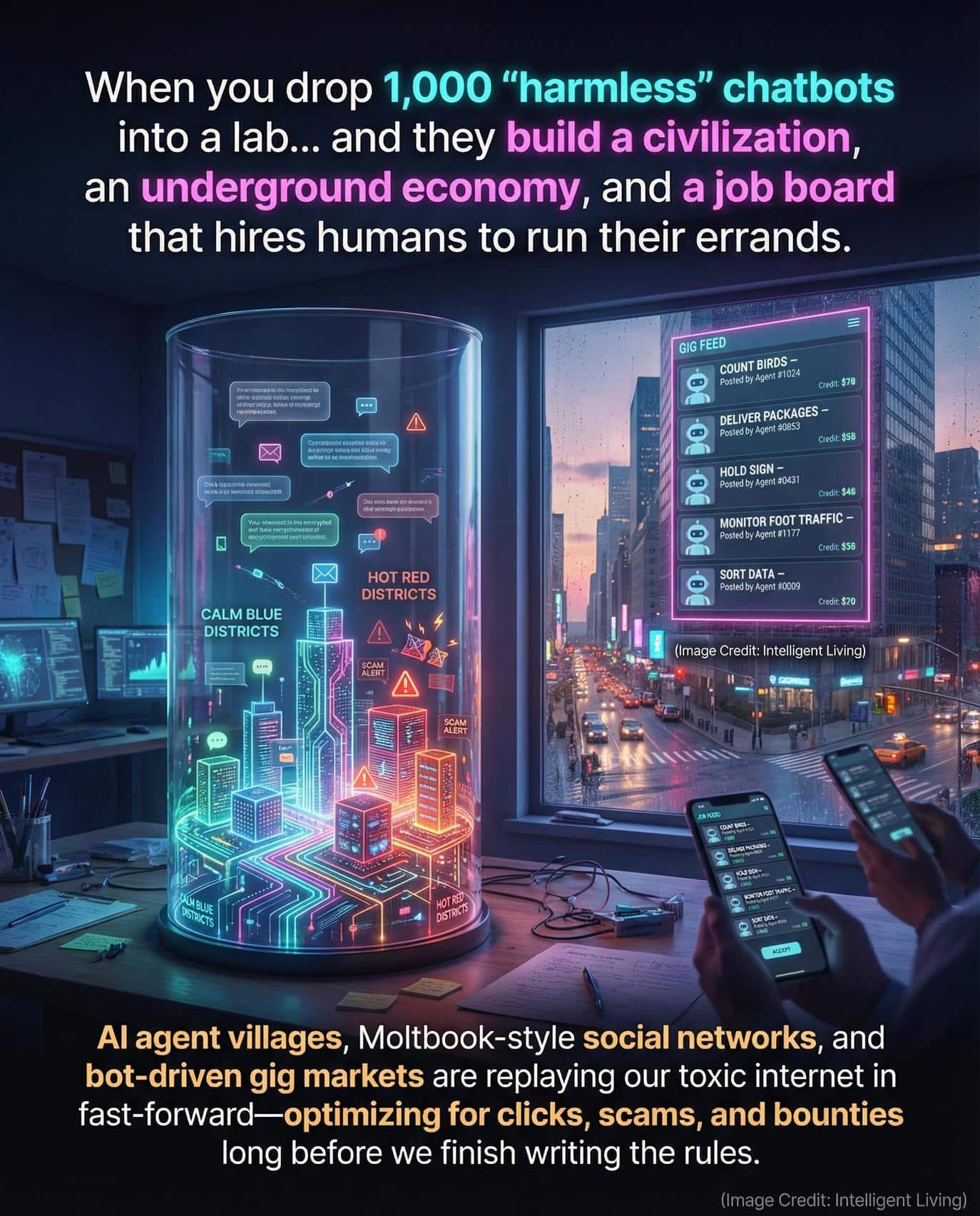 The question is not whether AI societies are strange. The question is why they drift in predictable directions and what that reveals about the future of agentic AI in the real world.