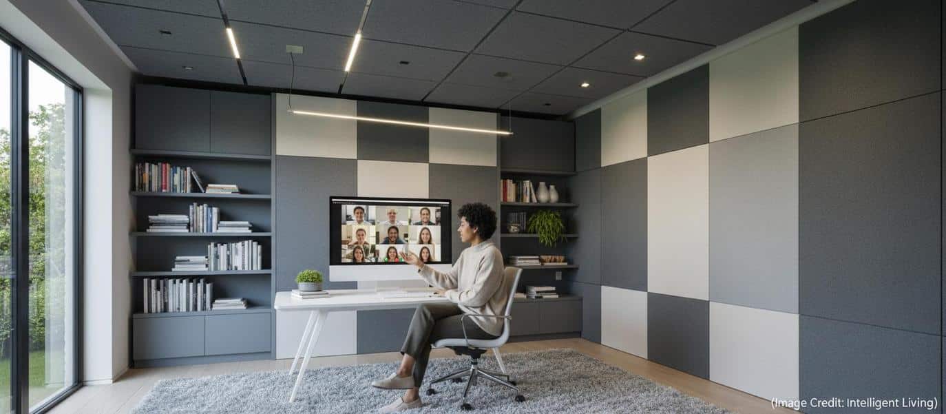 For residential renovations or new builds that incorporate ceiling grids, acoustic tiles offer a discreet and effective solution.