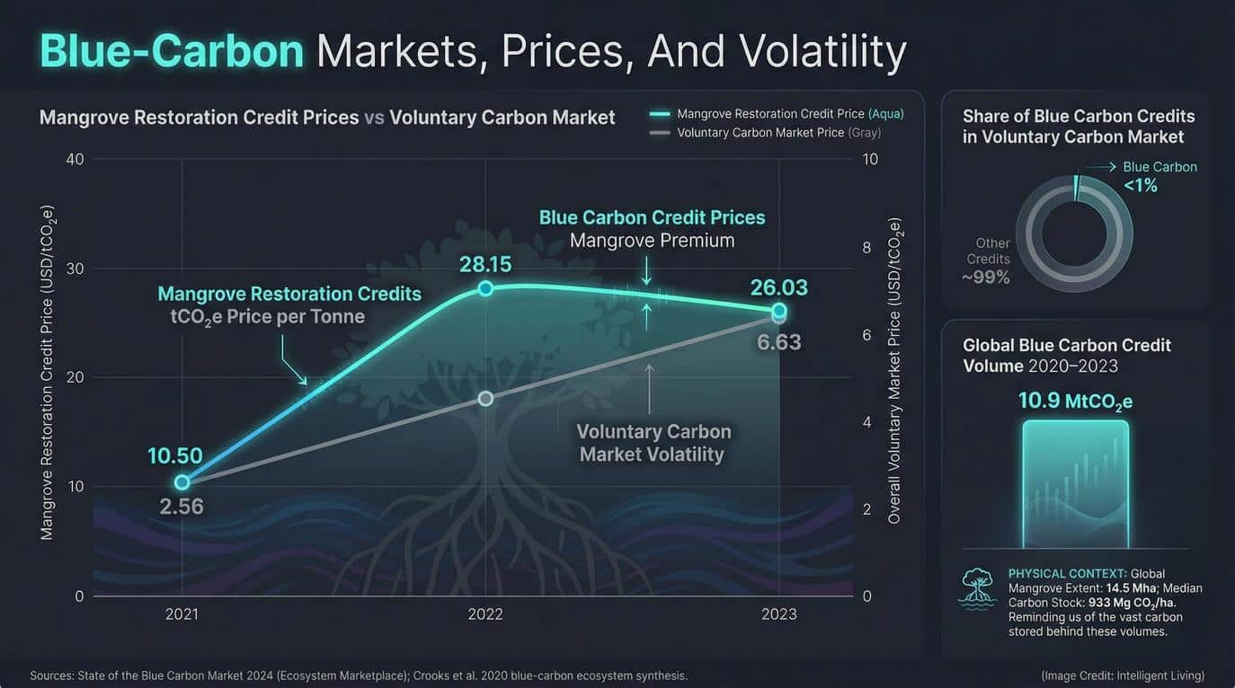 Well-governed carbon markets can provide co-financing for mangrove protection, but they sit inside a fast-moving integrity debate.