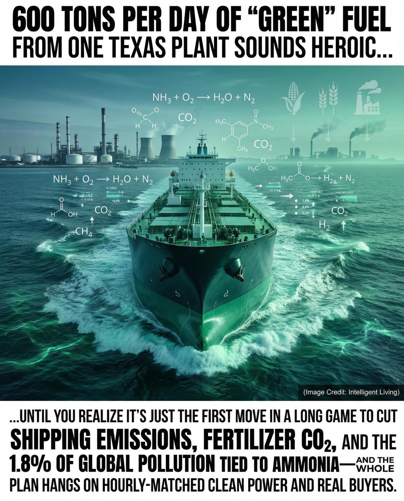 Developer Synergen Green Energy wants to build a 600-ton-per-day green ammonia facility on the Texas coast that would ship low-carbon molecules to industrial and maritime users in Europe and Asia.
