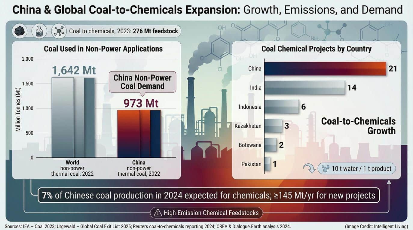 The unchecked expansion of these complexes presents a major risk, as an analysis of how coal-to-chemicals growth risks national climate goals could easily erase emissions gains from cleaner power generation.