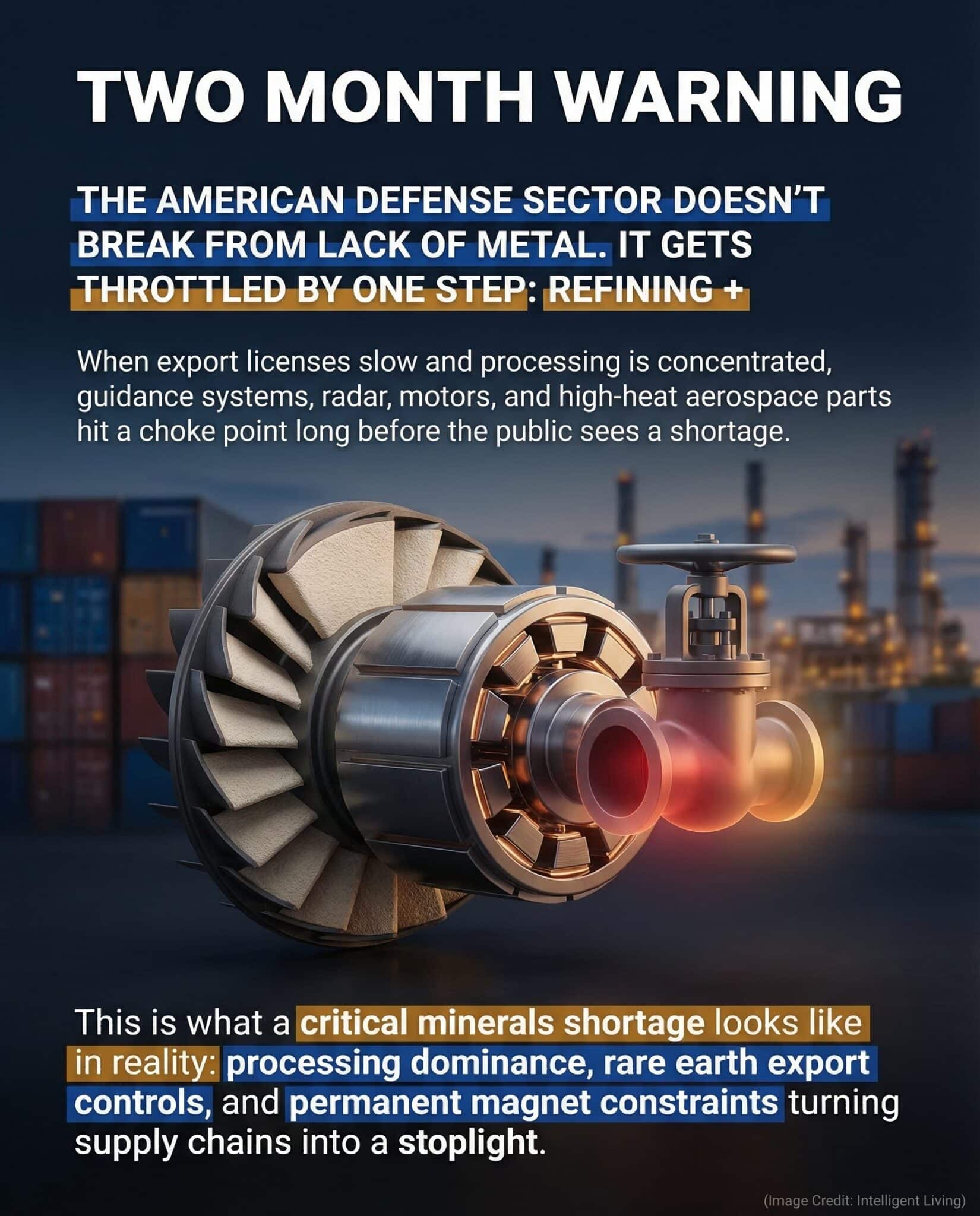 A cinematic meme describing critical minerals shortage problems