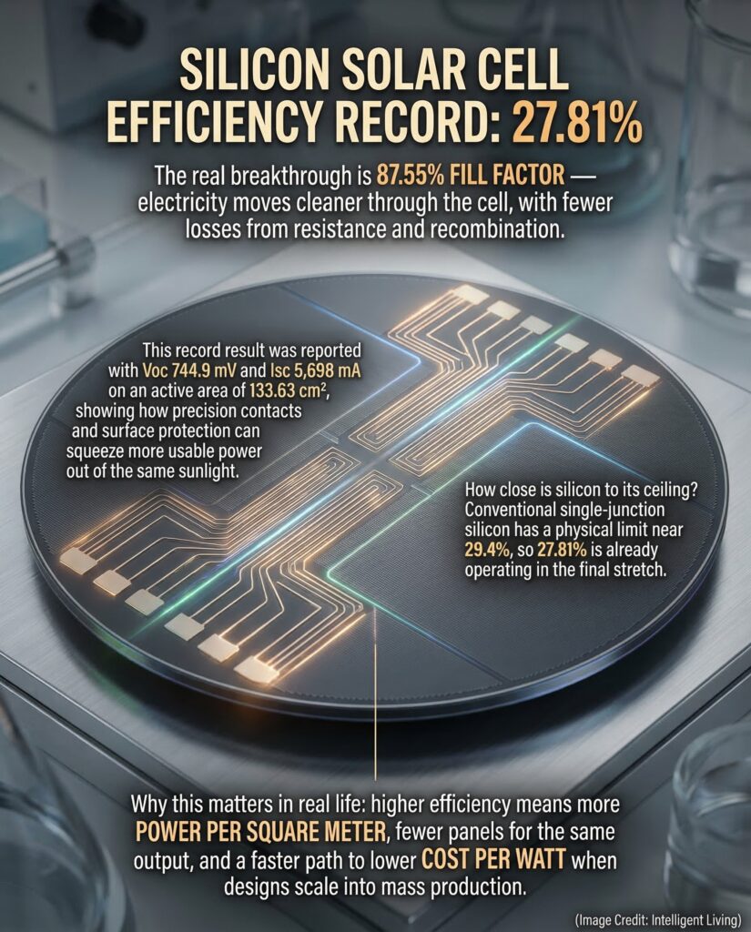China’s Silicon Solar Cell Efficiency Record: Analyzing LONGi’s 27.81% Power Conversion Breakthrough
