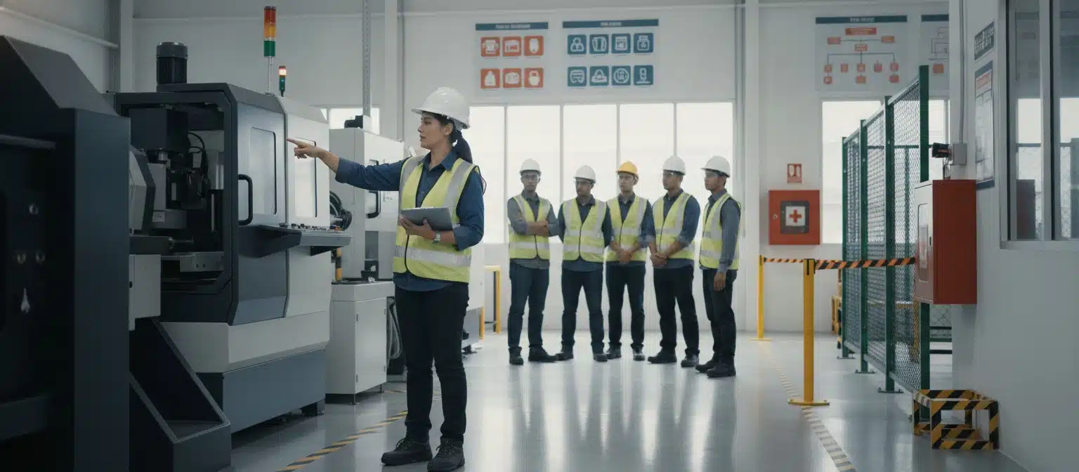 OSH Coordinator conducting workplace safety inspection in Malaysia