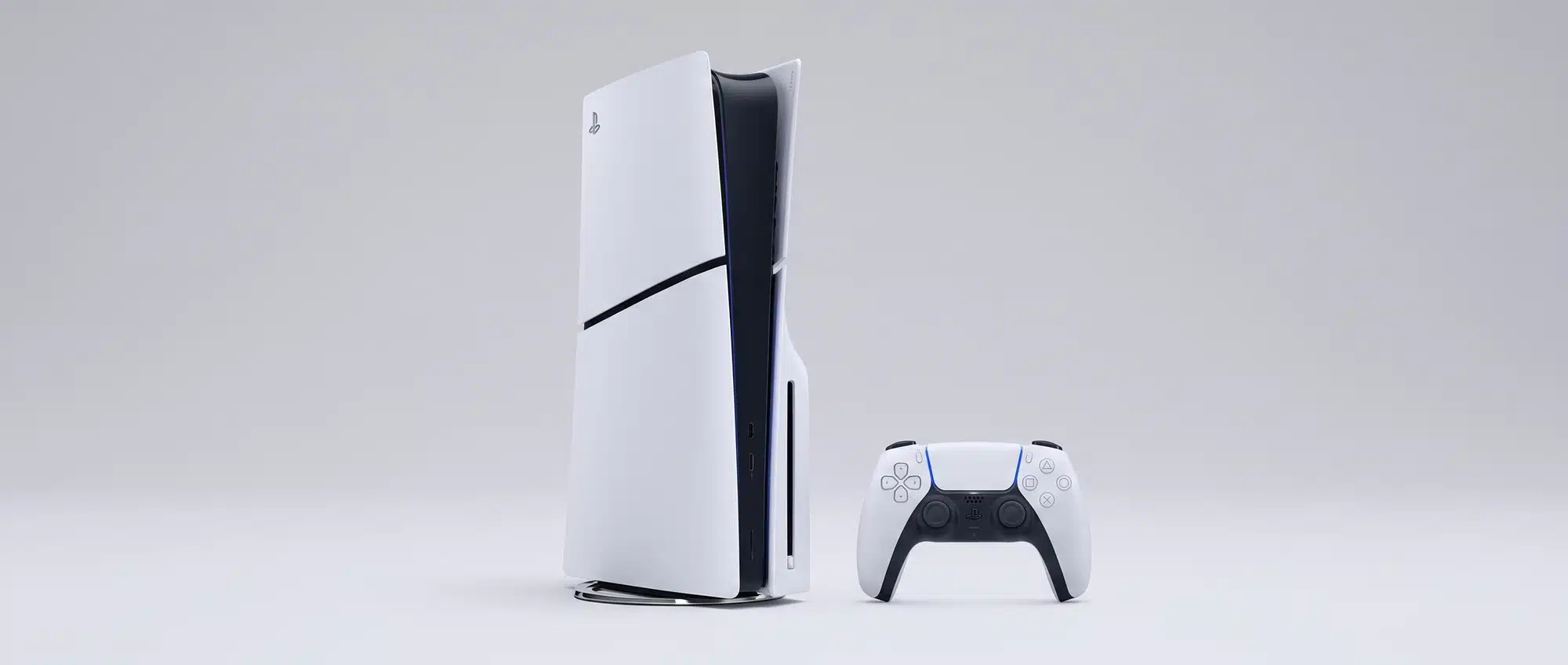 PlayStation 5 Slim console, the smaller 2023 revision with modular disc drive