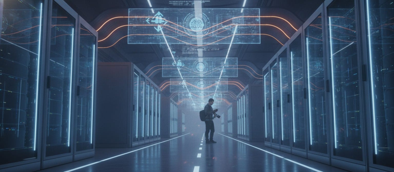 DeepSeek Price Increase: New V4 Rates, Cache Economics, and DeepSeek Alternatives Data center server racks glowing with high-speed AI inference data streams representing cloud API computing and token processing