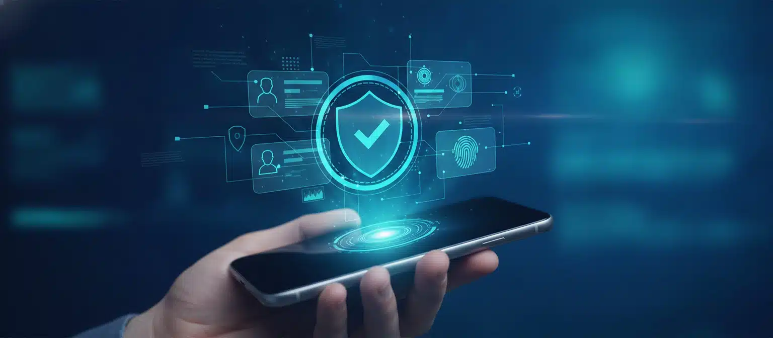 Digital Identity Verification Is Reshaping How Online Platforms Confirm Who You Are Digital identity verification concept showing secure online identity confirmation on a smartphone