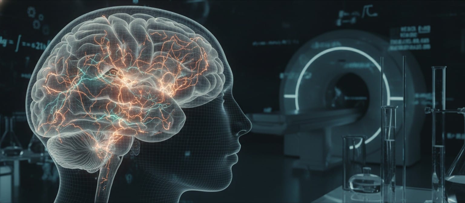 DREADDs Enter Human Trials: China’s Breakthrough Stuns Neuroscientists Human brain MRI with highlighted neural circuits illustrating targeted chemogenetic therapy