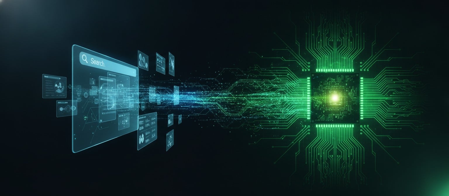 Nvidia and Perplexity AI partnership representing the convergence of AI search and GPU computing infrastructure
