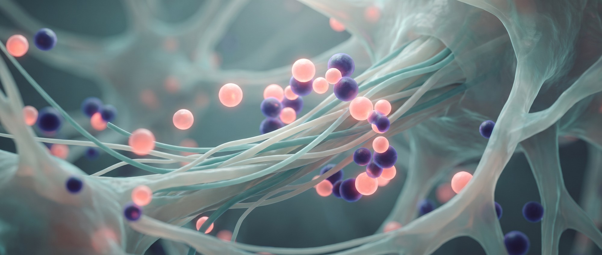 Scientists May Finally Know Why Endometriosis Pain Varies So Much Abstract illustration of inflammatory signalling molecules clustering around nerve fibres