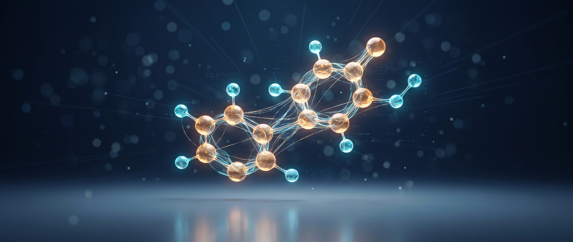 MF-300 Molecule Could Reverse Parkinson’s, Dementia, Bone, Muscle and Cartilage Loss. Human Trials Have Begun. A futuristic visualization of a glowing pharmaceutical molecule surrounded by light particles